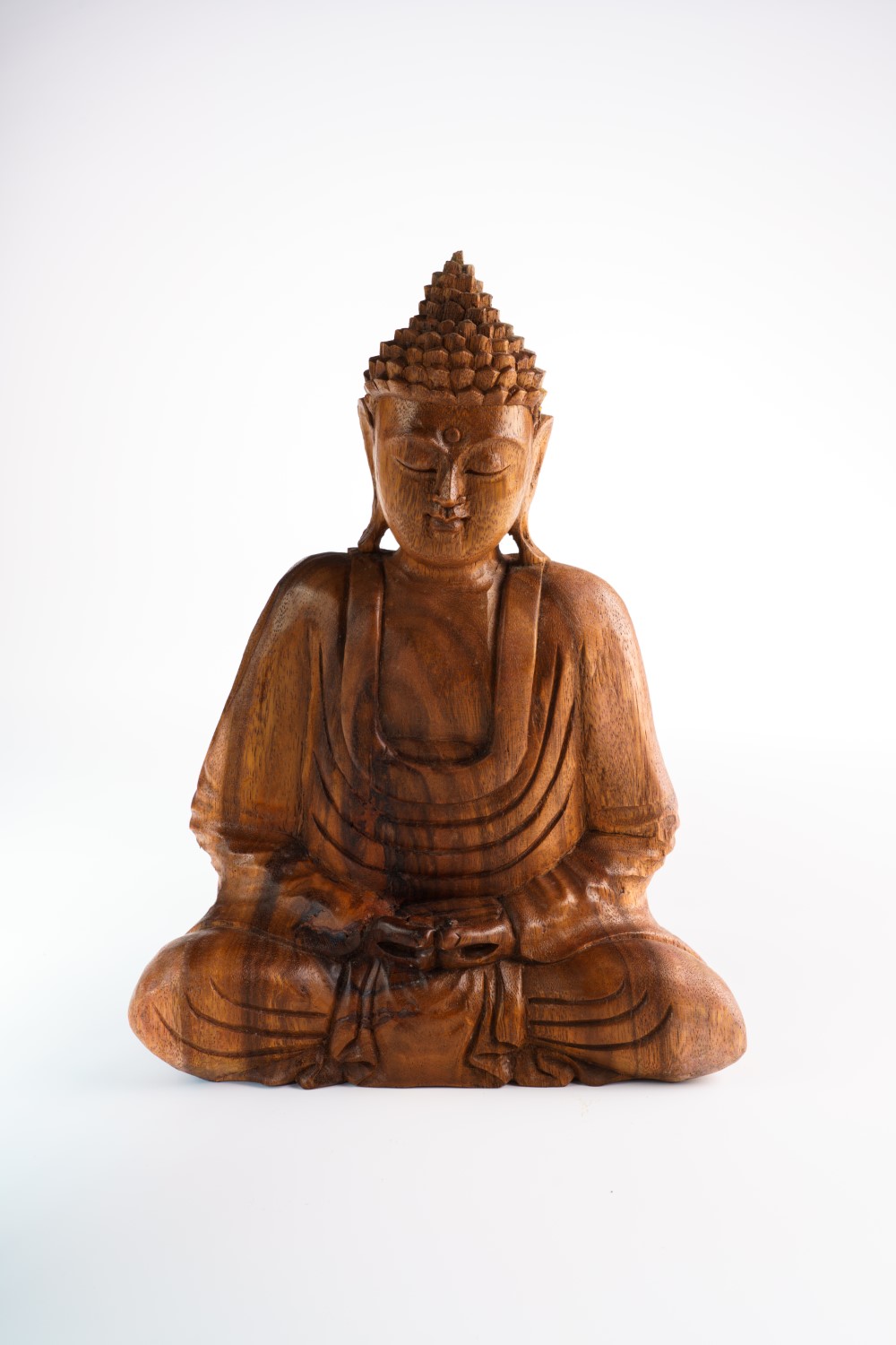 Wooden Budha Statue - Natural - Bagus