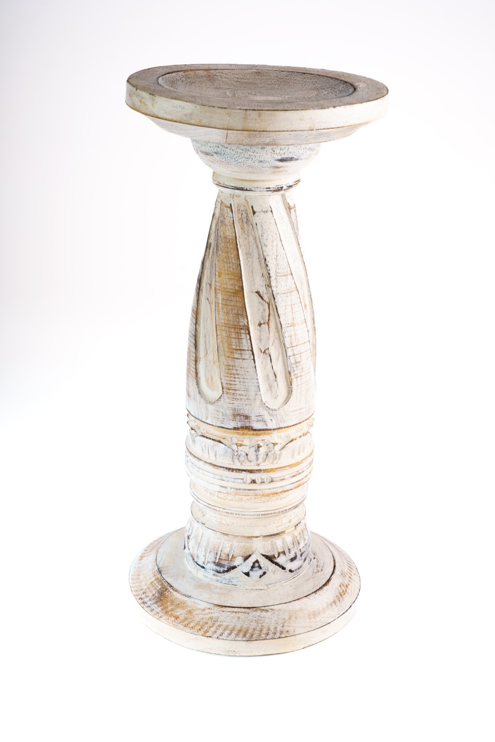 White on sale wood pedestal