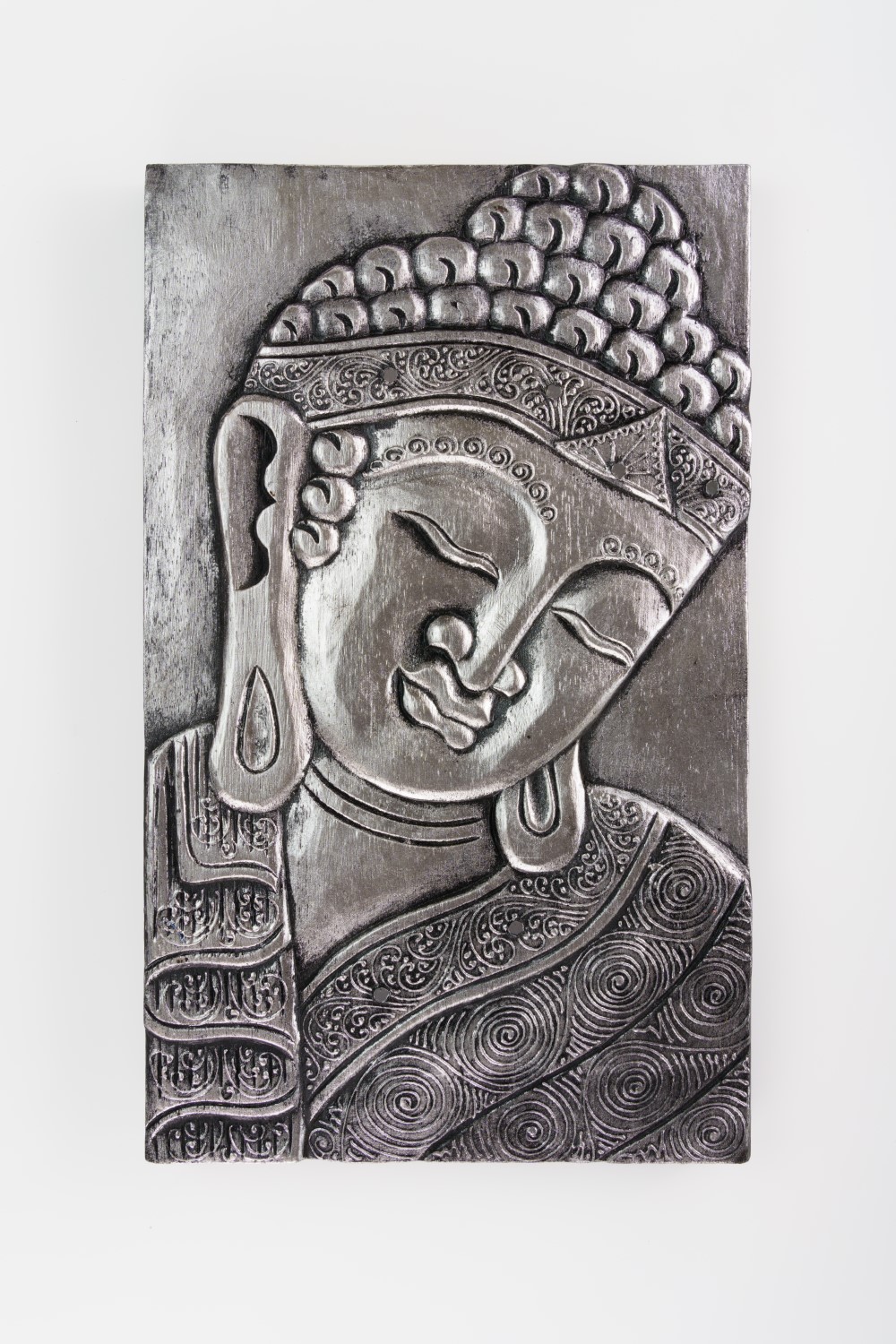 Buddha Mural(Large) Silver Bagus